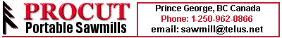 Procut Portable Sawmills in Prince George, BC Canada